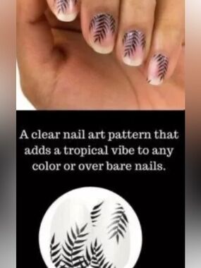 Color Street PALM BEFORE THE STORM FDL040 nip real nail polish strips overlay